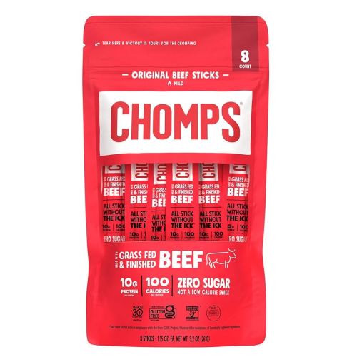Chomps Original Beef Jerky Snack Sticks, 8pk