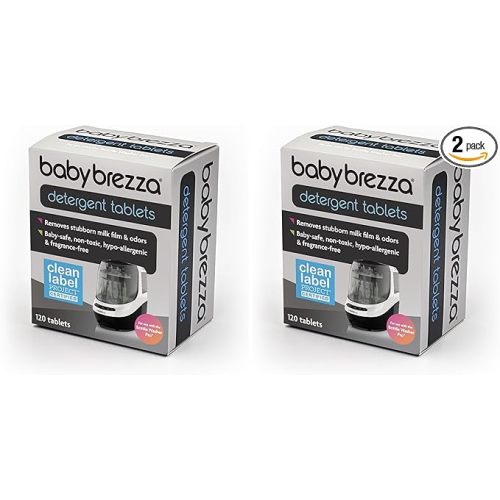 Baby Brezza Universal Detergent Soap Tablets for Baby Brezza Bottle Washer Pro and All Brands of Bottle Washers, 120 Tablets (Pack of 2)
