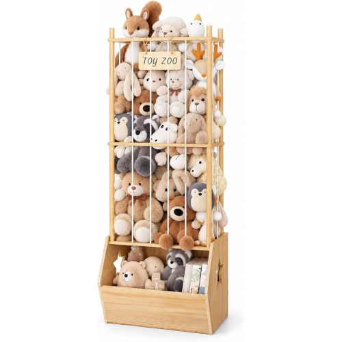 BBLIKE Stuffed Animal Storage Organizer, Plush Toy Holder with Toy Chest