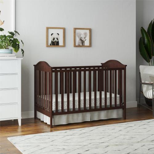 Baby Relax Adele 3-in-1 Convertible Crib, Espresso