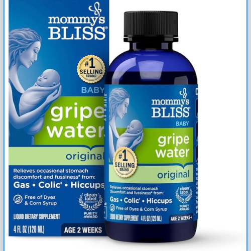 Mommy's Bliss Gripe Water Original, Infant Gas & Colic Relief, Gentle & Safe, 2 Weeks+, 4 Fl Oz (Pack of 1)