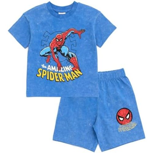 Marvel Avengers Spiderman T-Shirt and French Terry Shorts Set