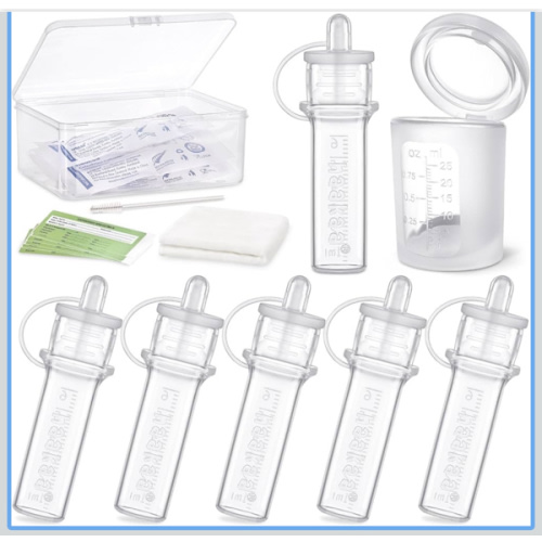 Haakaa Silicone Colostrum Collector Feeding Pack of 6 Collectors and Lidded Cul