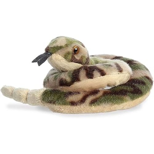 Aurora® Adorable Mini Flopsie™ Slick Snake™ Stuffed Animal - Playful Ease - Timeless Companions - Green 8 Inches