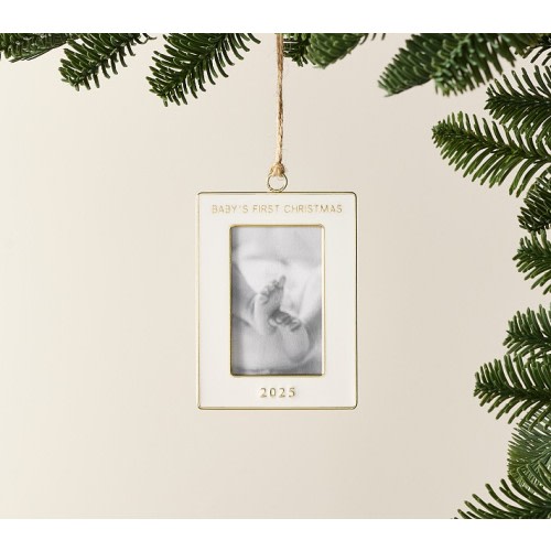 Baby's First Enamel Frame Ornament