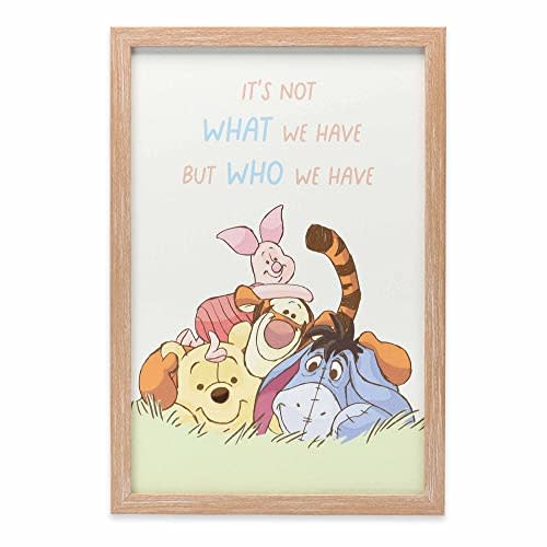 Disney Winnie the Pooh It's Who We Have Framed Wood Wall Decor - Cute Winnie the Pooh Wall Art for Home Decorating