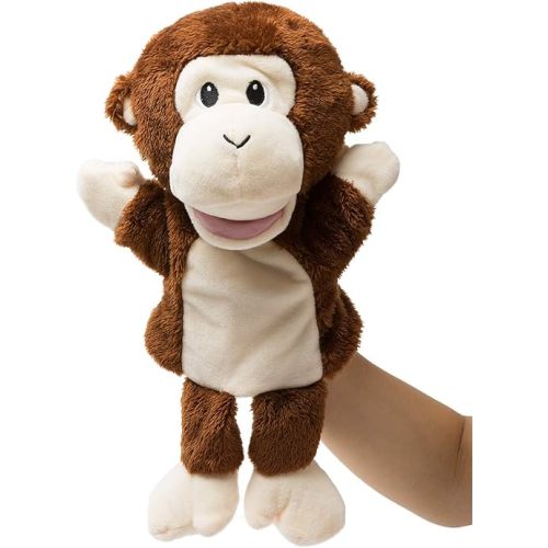 HollyHOME Hand Puppets Monkey Animal Puppets Zoo Plush Animal Toys 13 Inches