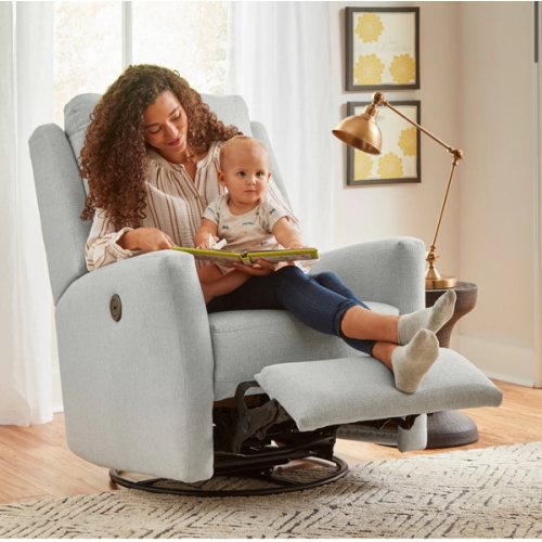 Storytime by Best Chairs Heatherly Power Swivel Glider Recliner