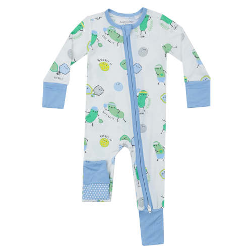 2-Way Zip Romper, Pickleball Blue