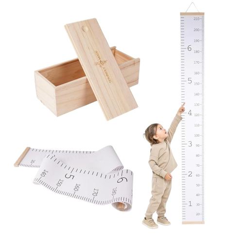Height Chart for Kids | Chart for Wall | Kids Growth & Measuring Chart in Inches | Fun & Stylish Height Tracker for Children