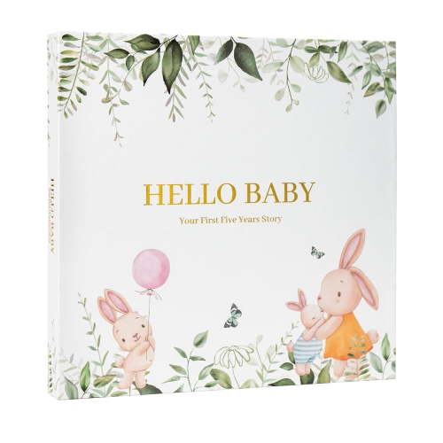 LONPUR Keepsake Memory Timeless First 5 Year Baby Book for Gender Neutral 118 Pages