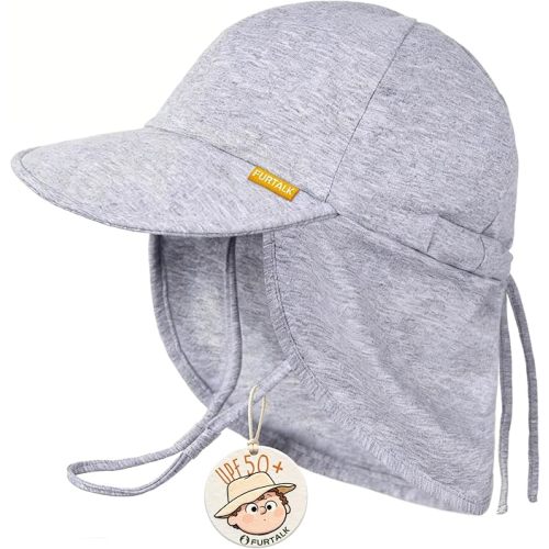 FURTALK Baby Sun Hat UPF 50+ UV Ray Sun Protection Cotton Toddler Hats for Boys Girls Grey
