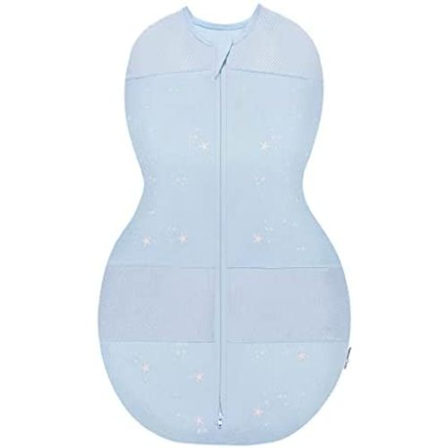 Happiest Baby Sleepea 5-Second Swaddle - (Sky Blue Stars, Medium)