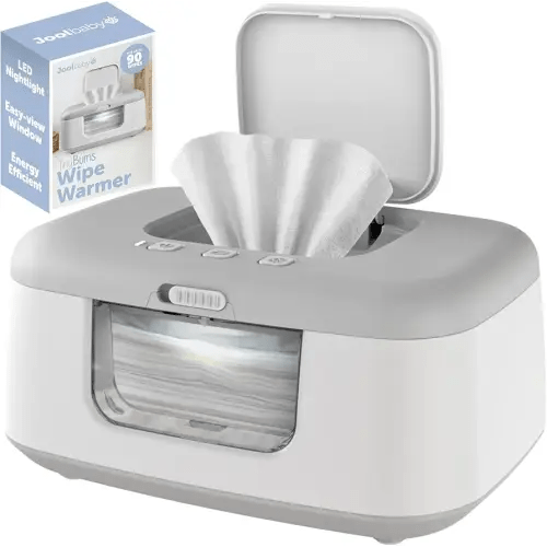 TinyBums Baby Wipe Warmer & Dispenser with LED Changing Light & On/Off Switch - Jool Baby (Gray)