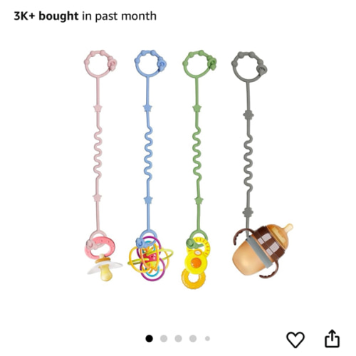 Toy Straps for Baby,RTMOK Silicone Setpacifier Clip,Applies to Car Seat Toy,Teether Toy,High Chair,Stroller Accessories,Baby Toy Clips,Cribs,Rocking Chair