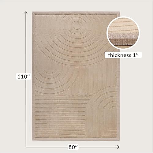 Premium Baby Playmat for Floor 80" x 110" arches – Cloudsoft Coral Velvet Memory Foam Rug for Crawling – Non-Slip, Water-Resistant, Non-Toxic, Easy-Care Muscle Mat – Thick Play Mat for Baby