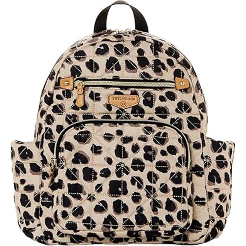 TWELVElittle Little Companion Diaper Bag Backpack 2.0 *NEW* with Changing Pad and Stroller Clips, Leopard