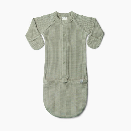 Goumi Kids Bamboo & Organic Cotton Thermal Gown - Ash, 0-3 Months