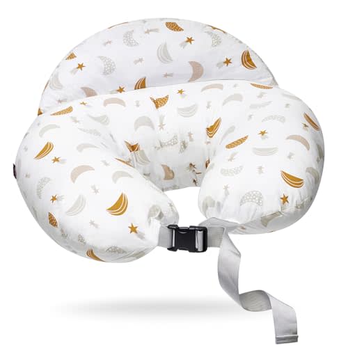 Momcozy Original Nursing Pillow and Positioner, Plus Size Breast Feeding Pillow for More Support for Mom and Baby Boy or Girl,Baby Essentials for Nursing or Bottle Feeding and Removable Cotton Cover
