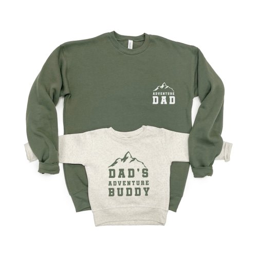 Adventure Dad & Dad's Adventure Buddy. Father and Son Sweatshirts. Dad Son Gift. Camping Sweaters. Father's Day Gift. New Dad Gift. MG/NAT - Etsy