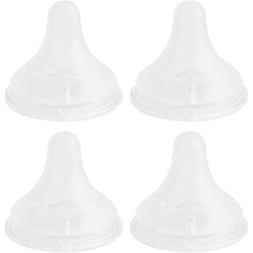 Silicone Nipple (S) for Spectra Baby Bottles, Slow Flow, 0m+, 4 Count