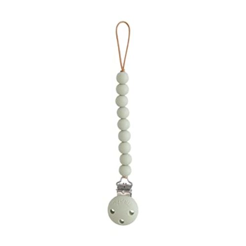 mushie 100% Silicone Baby Pacifier Clip BPA Free | Hera (Sage)