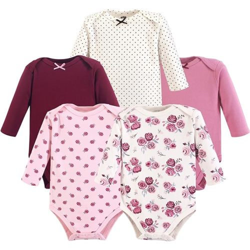 Hudson Baby unisex-baby Cotton Long-sleeve Bodysuits - 6-9M