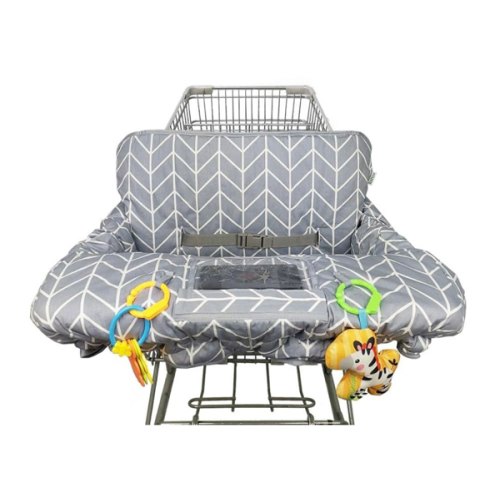 Shopping Cart Cover for Baby ICOPUCA Cotton High Chair Cover, Reversible, Machine Washable for Infant, Toddler, Boy or Girl (Grey Arrow Print)