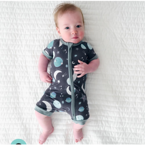 Blue To The Moon & Back Shorty Zippy - Little Sleepies