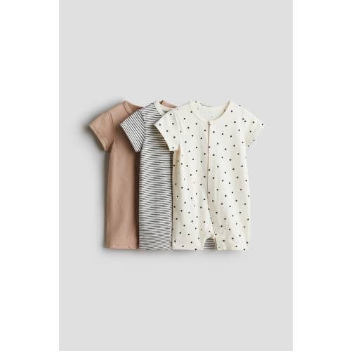 3-PACK COTTON PAJAMA JUMPSUITS