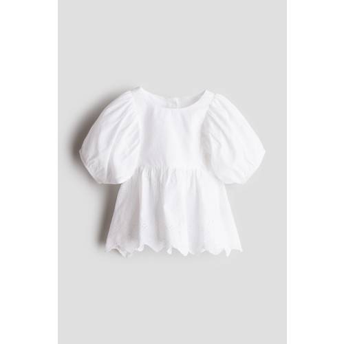 BLOUSE WITH EYELET EMBROIDERY