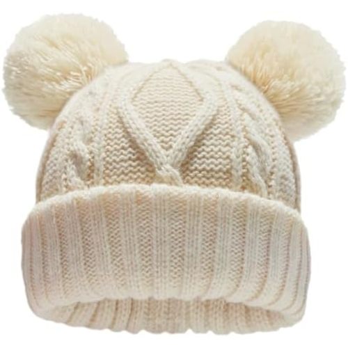 FURTALK Toddler Winter Hat Pom Pom Beanie Knitted Warm Hats for Baby Kids Boys Girls