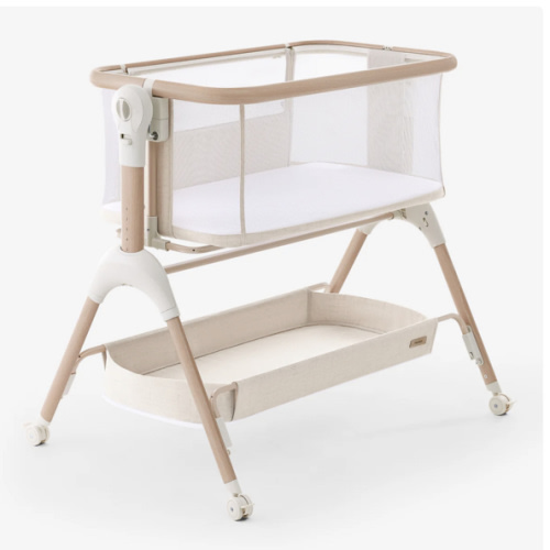 HARPPA Cuddly 3-in-1 Baby Bassinet Bedside Sleeper for Reflux | Attaches to Bed, Adjustable 5 Heights, Non-Toxic & CPSC Certified | Sturdy Aluminum Frame, Portable Wheels, Tool-Free Setup, Gentle Rocking | Perfect for Newborns, Infants, Small Spaces & Saf