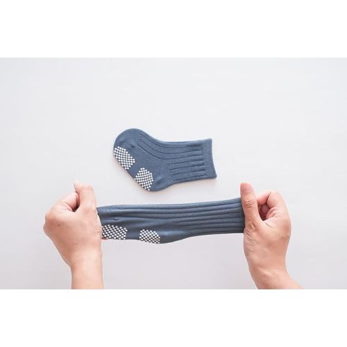 Baby Crew Socks,Grips Combed Cotton Socks Toddler Non-Skid for Girls,Boys Non Slip/Anti Skid 9-Pack - 2-3T - Boys - 9 Pairs