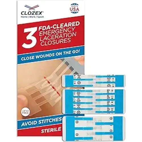 Clozex | Emergency Laceration Closures - 3 Pack, 3/4” 1-1/2” 2”