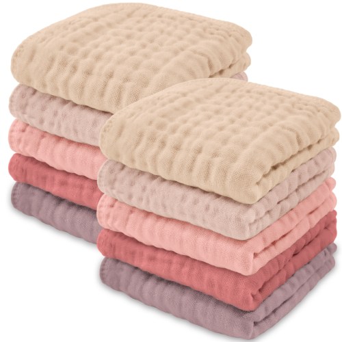 Muslin Washcloths by Comfy Cubs - Multi-Girl