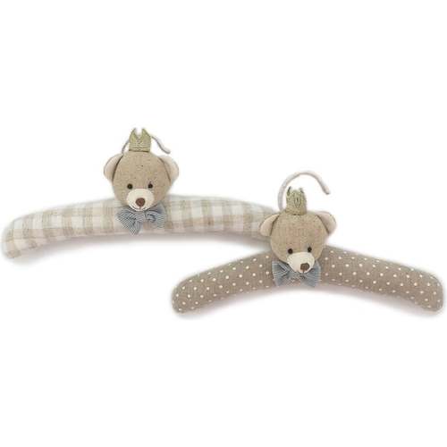 Prince Bear Padded Baby Hangers - MON AMI | Maisonette