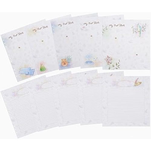 Baby Memory Book Extra Pages for Photos and Notes – Baby Book “Choose Joy” | 10 Additional Paper Sheets for Loose-Leaf Baby Keepsake Photo Album for Newborn Girls Boys | Refill Paper Set