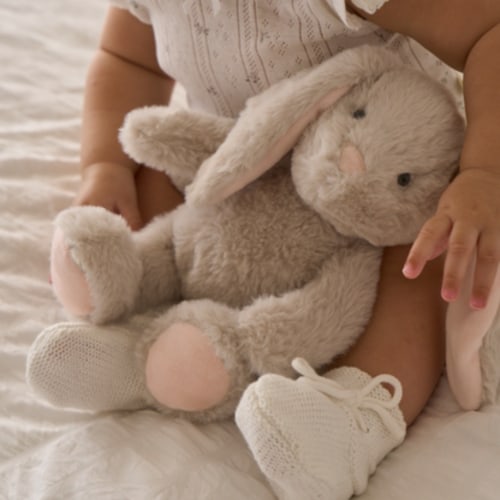 Bunny 9" Plush Stuffed Toy – Elegant Baby