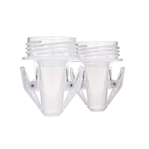 Motif Medical Pump-to-Bag Electric Breast Pump Adapter -Compatible w/Spectra S1 & S2 Breast Pump - Pump Adapter w/Twist Shield Connectors - 3-Step Time-Saving Nursing Pump Adapter (Set of 2)
