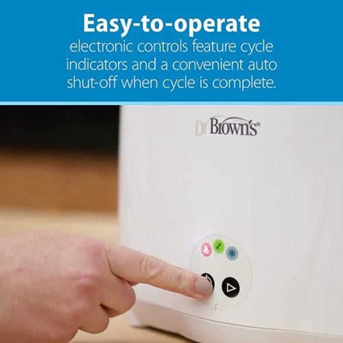 Dr. Brown's Deluxe Electric Sterilizer for Baby Bottles and Other Baby Essentials - Deluxe Sterilizer - 1 Count (Pack of 1)