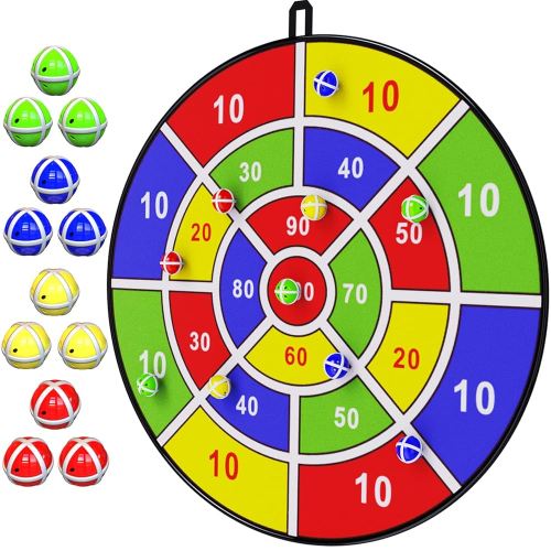 BooTaa 29" Large Dart Board for Kids, Kids Dart Board with Sticky Balls, Boys Toys, Indoor/Sport Outdoor Fun Party Play Game Toys, Birthday Gifts for 3 4 5 6 7 8 9 10 11 12 Year Old Boys Girls