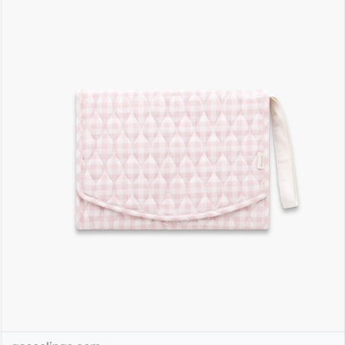 Portable Changing Pad - Pink Gingham | Gooselings