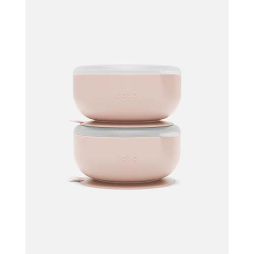Suction Bowl + Lid / 2 Pack / Grapefruit