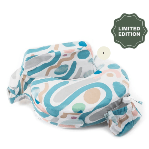 Super Deluxe Designer Nursing Pillow with 100% Organic Cotton Cover