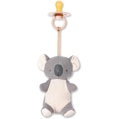 Itzy Ritzy Pacifier & Lovey Set - Natural Rubber Pacifier with Stuffed Animal Lovey - Detachable Plush Koala Pacifier Holder & Coordinating Natural Rubber Pacifier, Ideal for Ages 0-6 Months (Koala)