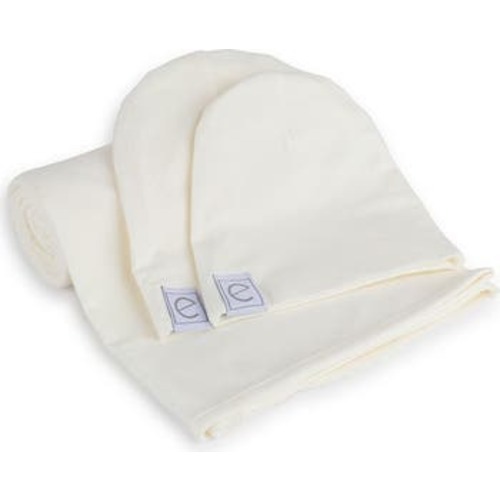 Jersey Knit Cotton Swaddle Blanket and Beanie Gift Set