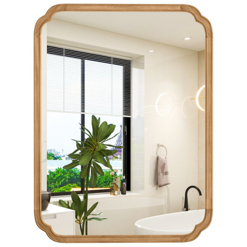 Ophelia & Co. Ali Wood Accent Wall for Bathroom, Decorative Mirror & Reviews | Wayfair