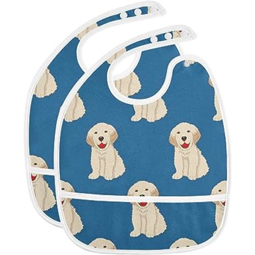 Baby Bibs for Baby Boy Girl Waterproof Feeding Bib Apron Cotton Food Eating Bib 2 Packs