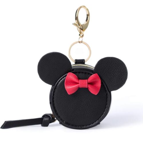 miss fong Pacifier Holder Case with Clip, Pacifier Pouch Cover, Pacifier Charm Pod with Clasp Attach to The Strollers & Diaper Bags, Hold 2 Pacifier or Nipple Shield(Bow Black)